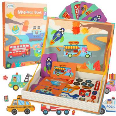 Magnetic means of transportation puzzle