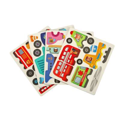 Magnetic means of transportation puzzle