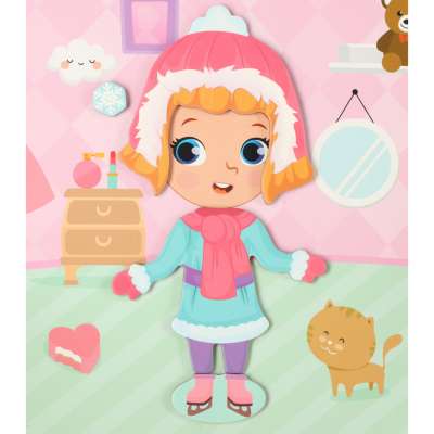 Magnetic puzzle dress up doll 51el.