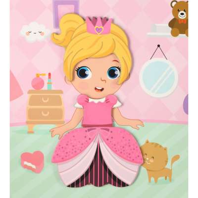 Magnetic puzzle dress up doll 51el.