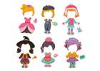 Magnetic puzzle dress up doll 51el. 10