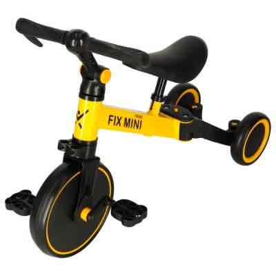 Rowerek Trike Fix Mini biegowy trójkołowy 3w1 z pedałami żółty
