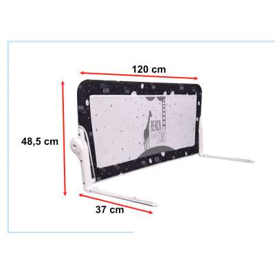 Safety gate barrier bed guard 120cm black