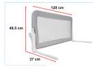 Safety gate barrier bed guard 120cm grey 2