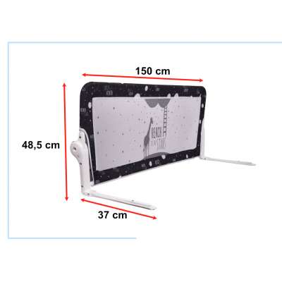 Safety gate barrier bed guard 150cm black