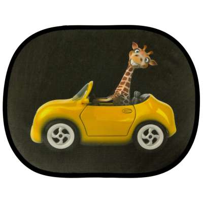 Static curtain sunshade car window cover giraffe