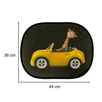 Static curtain sunshade car window cover giraffe