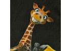 Static curtain sunshade car window cover giraffe 4