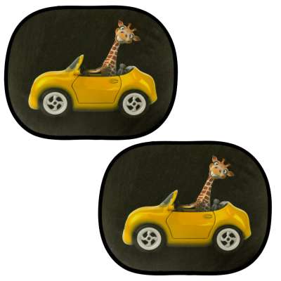 Static curtain sunshade car window cover giraffe
