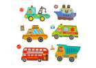 Układanka puzzle magnetyczne środki transportu 7