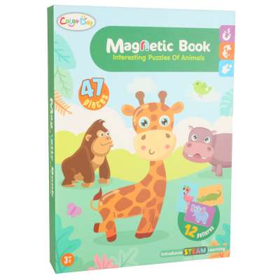 Układanka puzzle magnetyczne zwierzęta safari 47el.