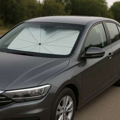 Umbrella sunshade for car windscreen UV folding mat 65x110cm