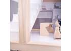 Wooden doll house + furniture 80cm white grey 7