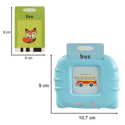 Audio reader for educational cards + 112 non-binary fiches
