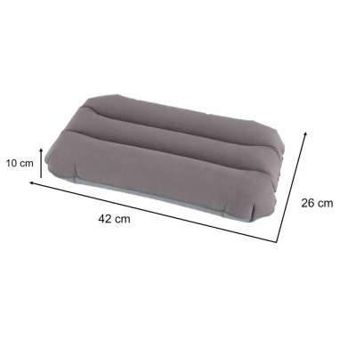 BESTWAY 67121 Gray Velour Inflatable Travel Pillow
