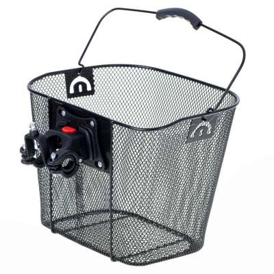 Bicycle basket front metal click basket
