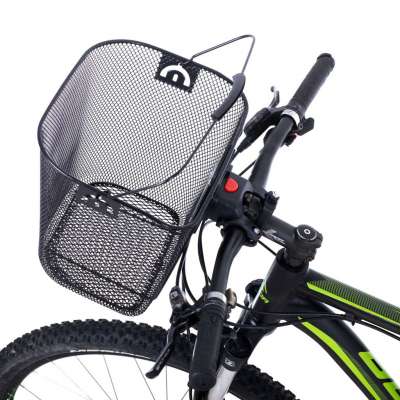 Bicycle basket front metal click basket