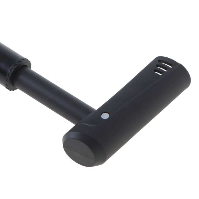 Bicycle pump with bicycle handle pressure gauge