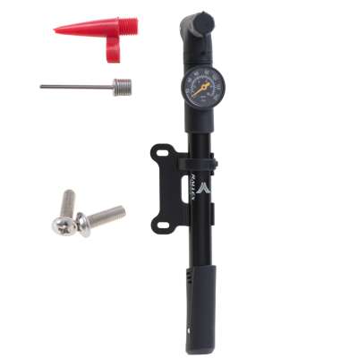 Bicycle pump with bicycle handle pressure gauge