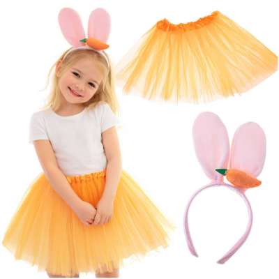 Bunny costume skirt headband carrot