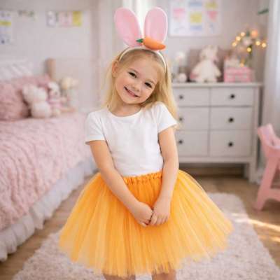 Bunny costume skirt headband carrot