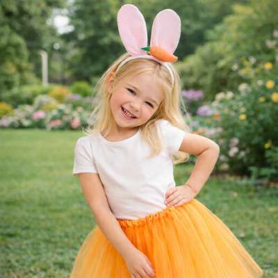 Bunny costume skirt headband carrot