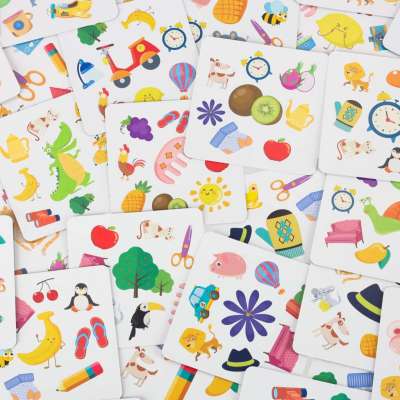 Card game find a pair 54 cards and a bell