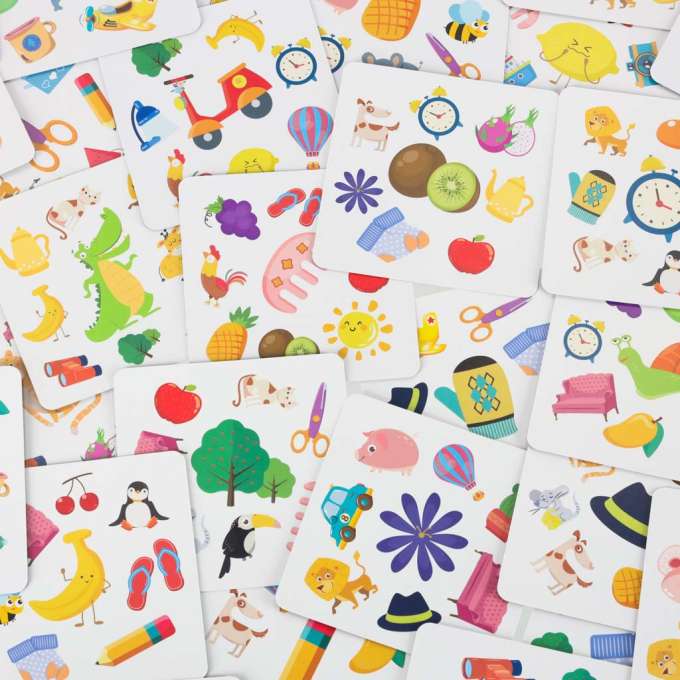 Card game find a pair 54 cards and a bell