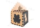Children's foam mat puzzle 9el. beige-brown-black 85cm x 85cm x 1cm 3