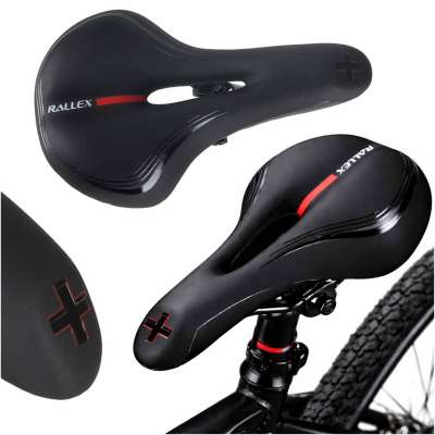 Comfortable sports RALLEX bicycle saddle made of elastic foam