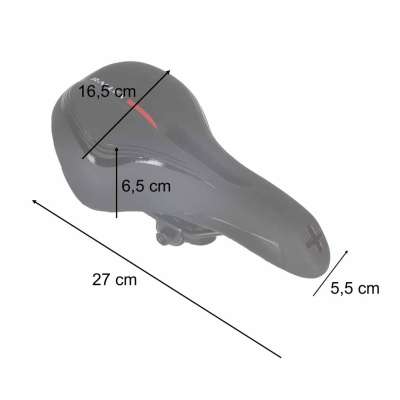 Comfortable sports RALLEX bicycle saddle made of elastic foam