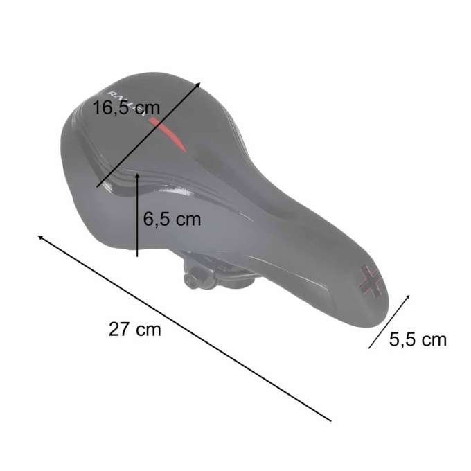 Comfortable sports RALLEX bicycle saddle made of elastic foam