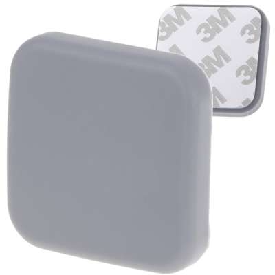Door bumper self-adhesive silicone grey square