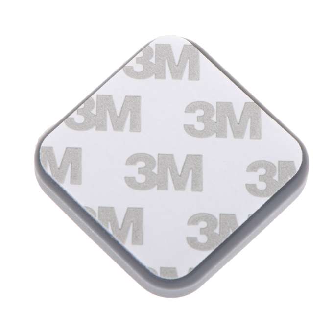 Door bumper self-adhesive silicone grey square