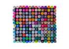 Double-sided alcohol markers in case 168 + stand 4