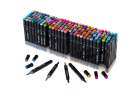 Double-sided alcohol markers in case 168 + stand 6