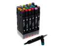 Double-sided alcohol markers in case 24 + stand 5