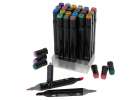 Double-sided alcohol markers in case 24 + stand 8