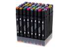 Double-sided alcohol markers in case 48 + stand 7