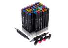 Double-sided alcohol markers in case 48 + stand 9