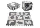 Foam puzzle mat for children 9 el. black-ecru 85cm x 85cm x 1cm 1