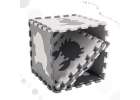 Foam puzzle mat for children 9 el. black-ecru 85cm x 85cm x 1cm 2