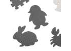 Foam puzzle mat for children 9 el. black-ecru 85cm x 85cm x 1cm 7