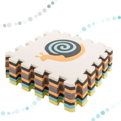 Foam puzzle mat for children 9 el. colorful 85cm x 85cm x 1cm