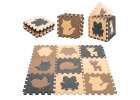 Foam puzzle mat for children 9el. beige-brown-black 85cm x 85cm x 1cm 1