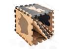 Foam puzzle mat for children 9el. beige-brown-black 85cm x 85cm x 1cm 4