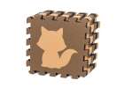 Foam puzzle mat for children 9el. beige-brown-black 85cm x 85cm x 1cm 5