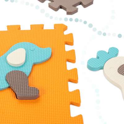Foam puzzle mat / playpen for children 25el. colorful 114cm x 114cm x 1cm