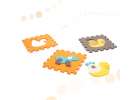 Foam puzzle mat / playpen for children 25el. colorful 114cm x 114cm x 1cm 13