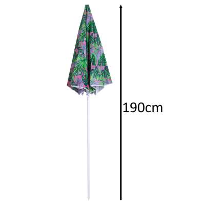 Folding sun umbrella 180cm garden balcony umbrella with tilting leaves function
